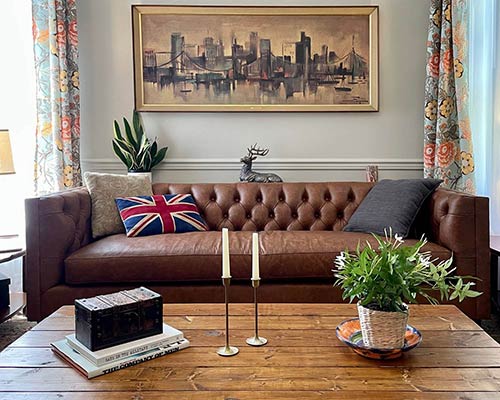 Customer image: Dot sofa in Cheyenne Stirrup performance leather