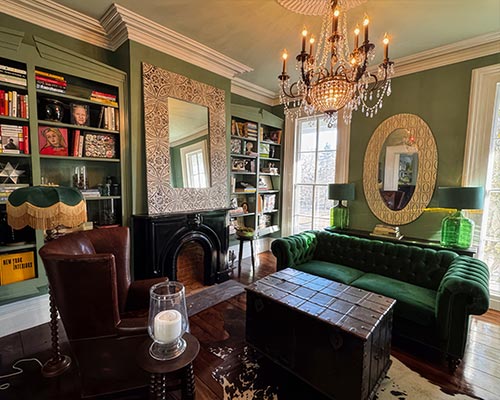 Customer image: Higgins sofa in Cannes Emerald velvet