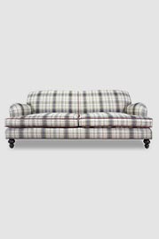 92 Basel sofa in custom Burnham Classic plaid with contrasting welt
