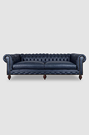 101 Higgins Chesterfield sofa in Saloon Jeans blue leather