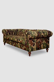 Higgins Chesterfield sofa in Diversitex Woodland Camo fabric