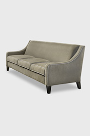 Gracie compact slope arm sofa in Ludlow Feather stain-proof fabric