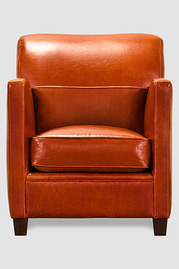 Pegeen armchair in orange leather