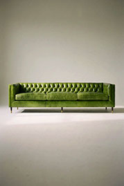 114 Dot sofa in Mont Blanc Evergreen leather