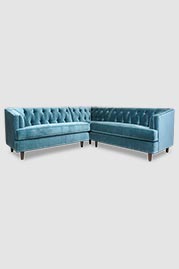 92x92 Olympia L sectional in Como Bali velvet