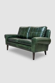 64 The Professor sofa in Ohio Emerald green aniline leather