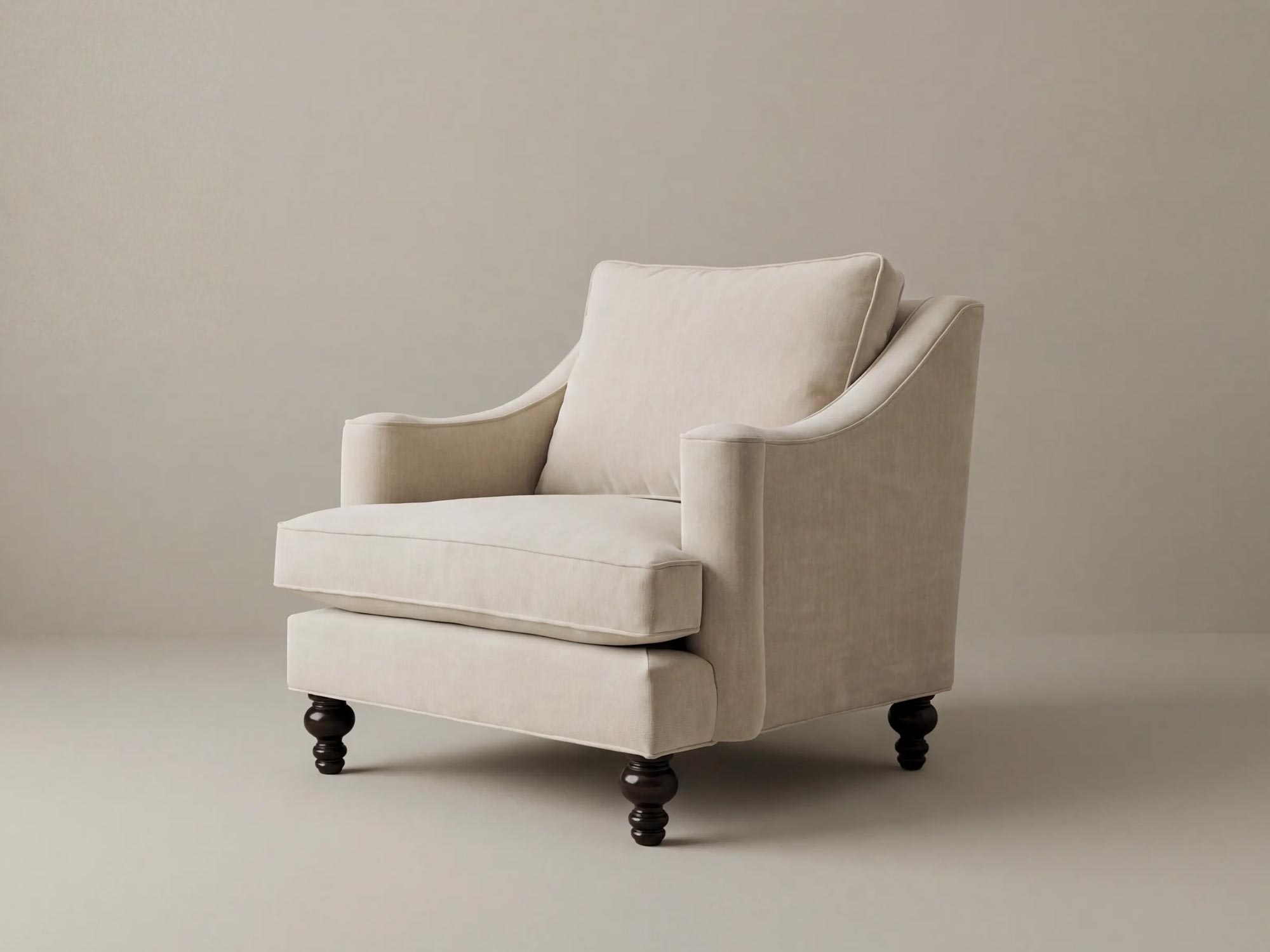 37 Bridget armchair in Fulton Lapis performance fabric
