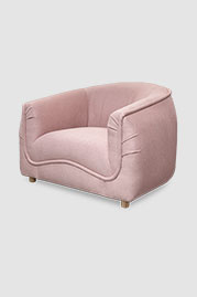 Buttercup armchair in blush pink fabric