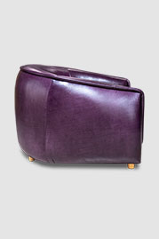 Buttercup armchair in Echo Aubergine purple leather