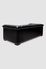 88 Mr. Butler sofa in Vintage Nights Peak black leather