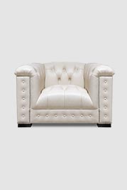 44 Mr. Butler chair in Royale Cream leather