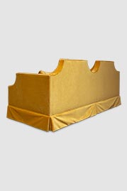 86 Scarlet sofa in Como Antique Gold velvet