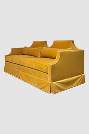 86 Scarlet sofa in Como Antique Gold velvet