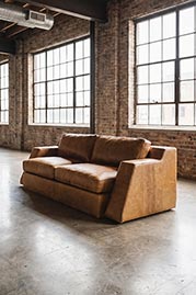 84 Monti sofa in Yuma Sunflower leather
