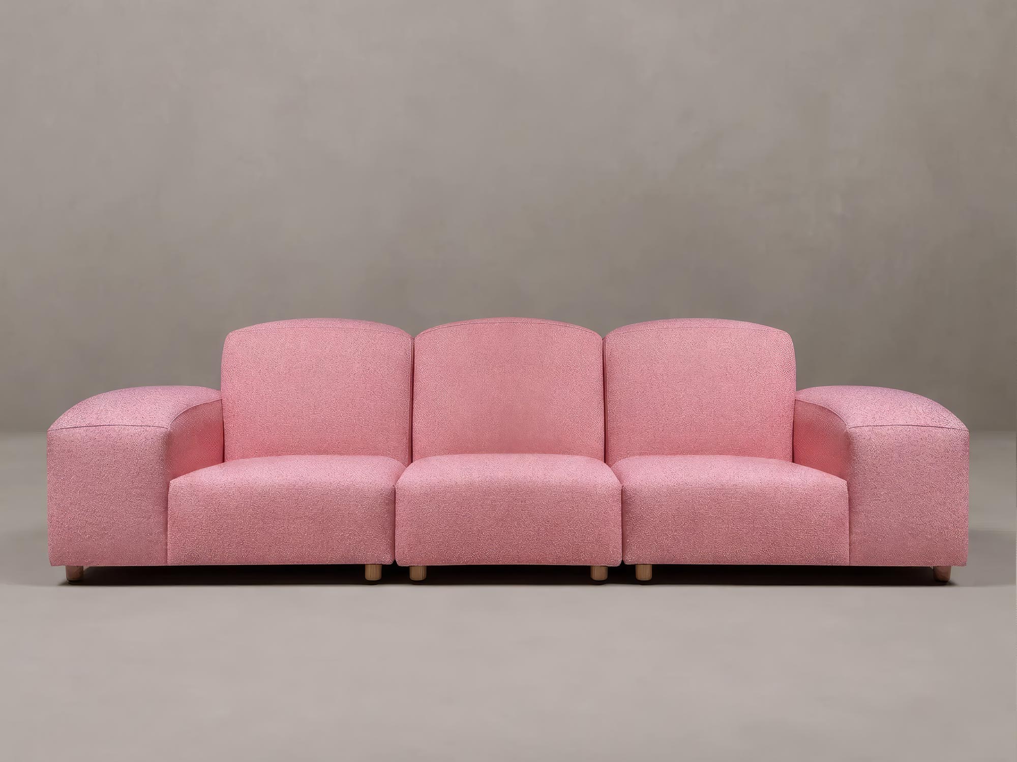 Sofa configuration in Jay Downy white performance fabric