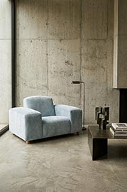 54 Amalfi armchair in Jay Dawn performance fabric