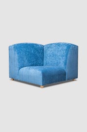 Amalfi modular corner piece in Jay Coastal blue performance fabric