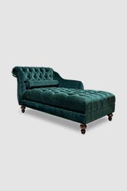 Pax chaise in Como Forest green velvet