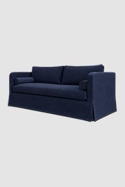 86 June sofa in Varick Indigo blue linen blend fabric