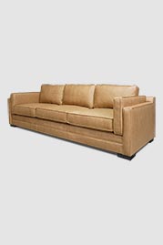 93 Head Coach sofa in Run Wyld Stable Hay tan performance leather