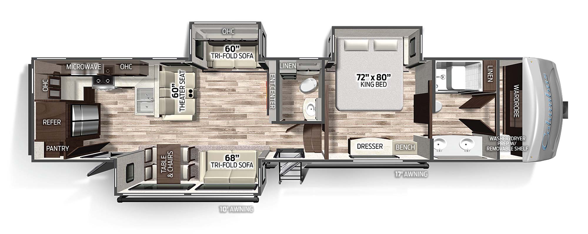 Columbus 384RK floorplan