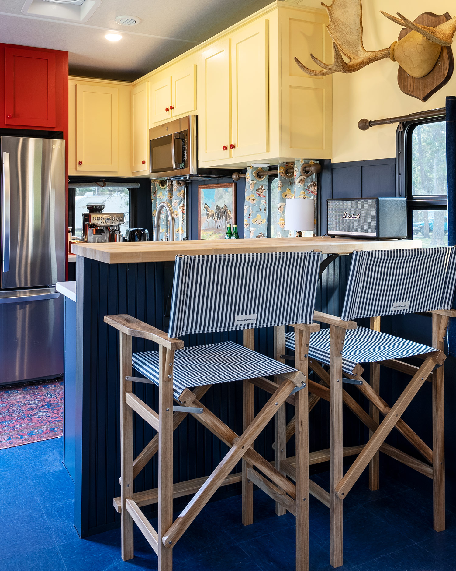 Trailer kitchen breakfast bar after